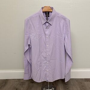 UNTUCKit Men's Large Chiaretto Long‎ Sleeve Button Down Slim Fit Dress Shirt